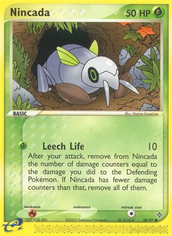 Carta Pokémon Nincada 68/97 Dragon