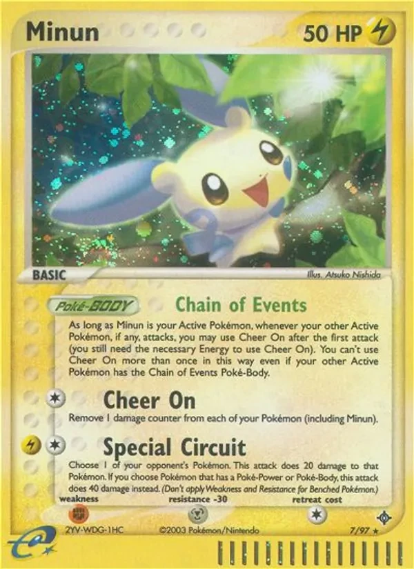 Minun 7/97 Dragon Pokémon card