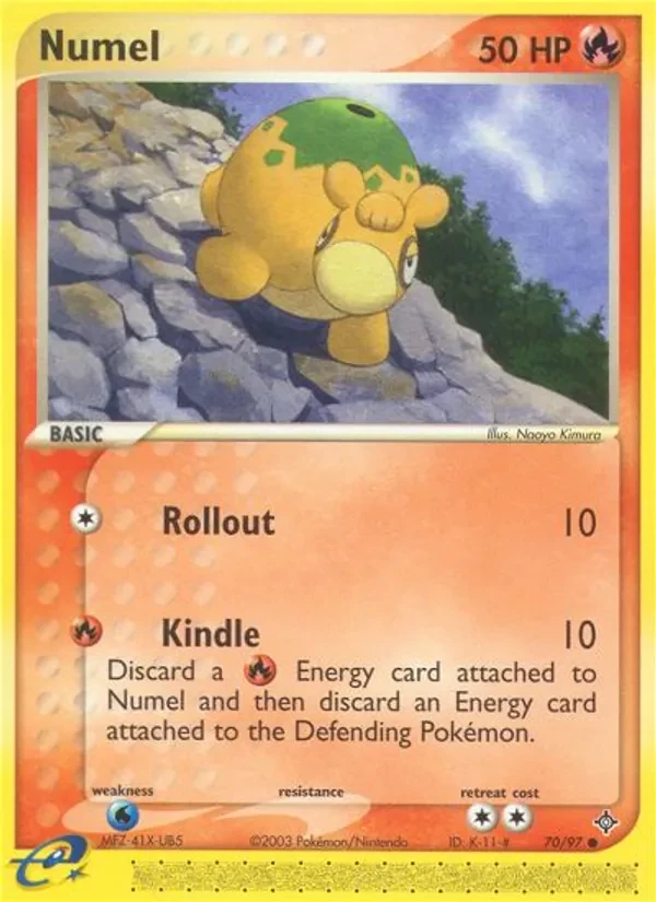 Numel 70/97 Dragon Pokémon card