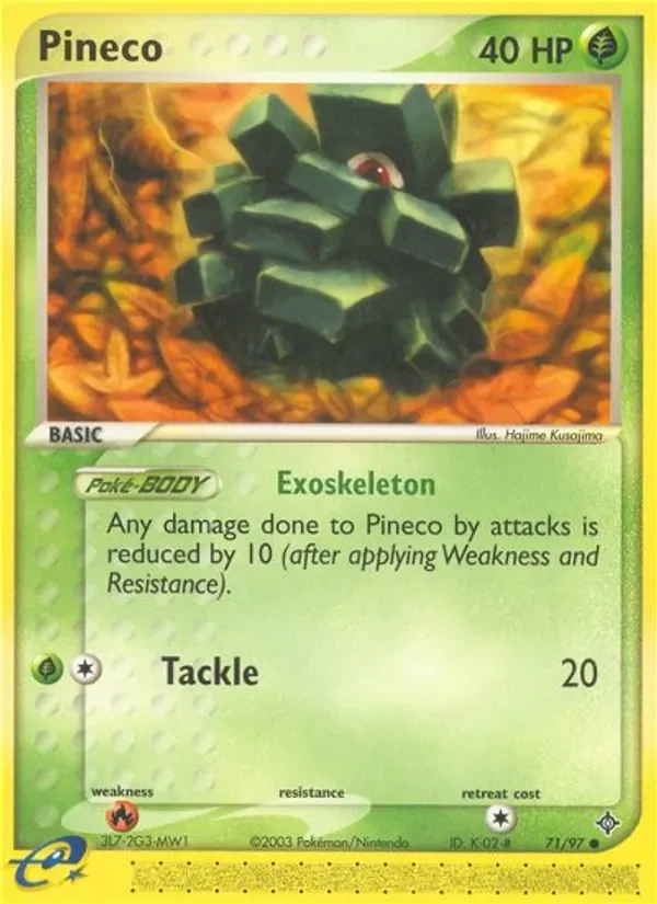 Carta Pokémon Pineco 71/97 Dragon