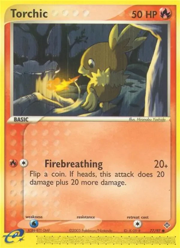 Torchic 77/97 Dragon Pokémon kaart