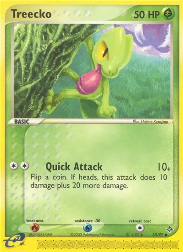 Treecko 80/97 Dragon Pokémon card