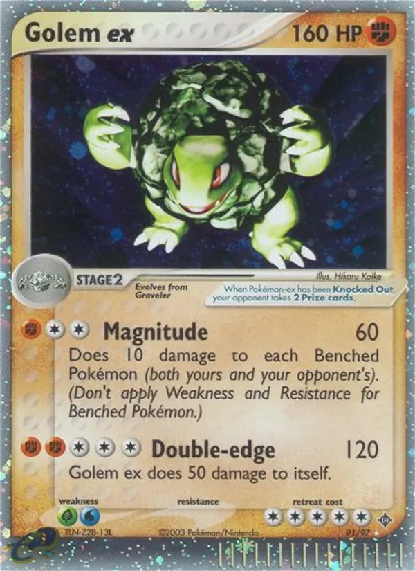 Golem ex 91/97 Dragon Pokémon Karte