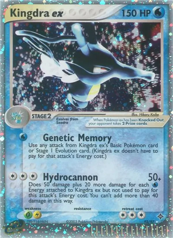 Kingdra ex 92/97 Dragon Pokémon card