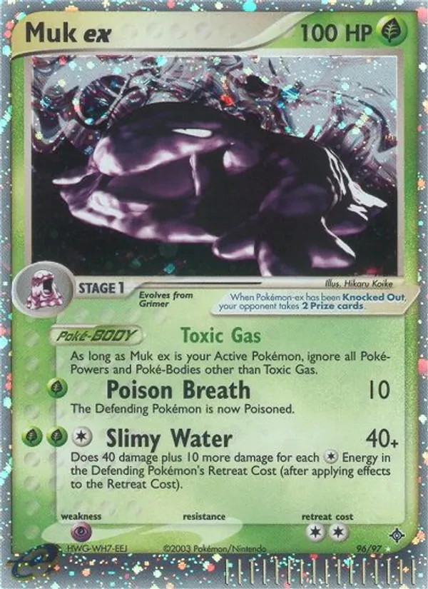 Muk ex 96/97 Dragon Pokémon Karte