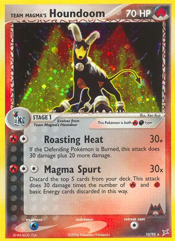 Team Magma's Houndoom 10/95 Team Magma vs Team Aqua Pokémon kaart