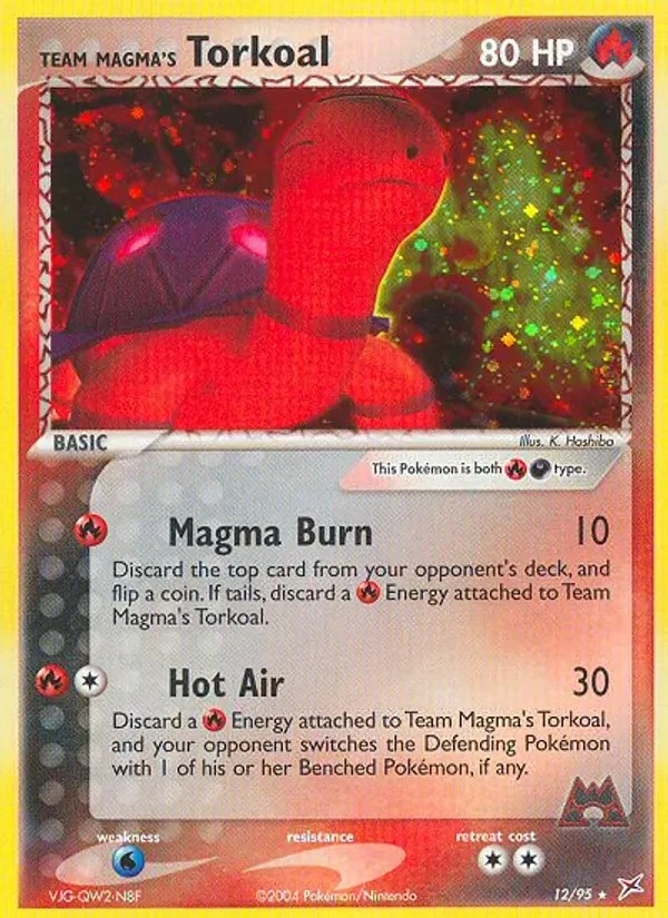 Team Magma's Torkoal 12/95 Team Magma vs Team Aqua Pokémon card
