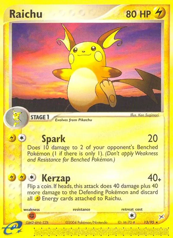 Raichu 13/95 Team Magma vs Team Aqua Pokémon Karte