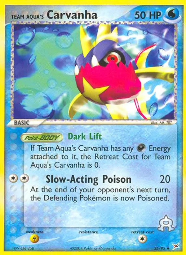 Carte Pokémon Team Aqua's Carvanha 25/95 Team Magma vs Team Aqua