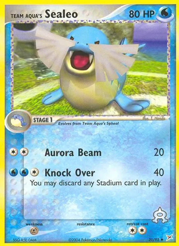 Team Aqua's Sealeo 31/95 Team Magma vs Team Aqua Pokémon Karte