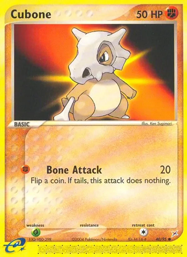 Cubone 40/95 Team Magma vs Team Aqua Pokémon card