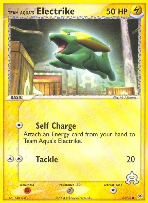 Team Aqua's Electrike 53/95 Team Magma vs Team Aqua Pokémon card