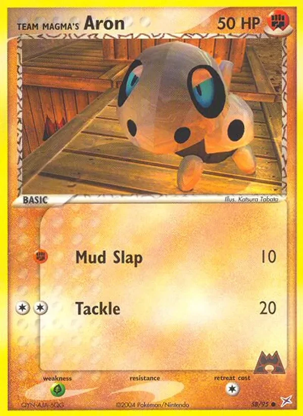 Team Magma's Aron 58/95 Team Magma vs Team Aqua Pokémon Karte
