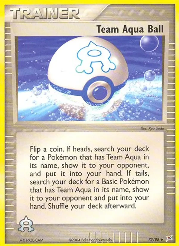 Team Aqua Ball 75/95 Team Magma vs Team Aqua Pokémon card