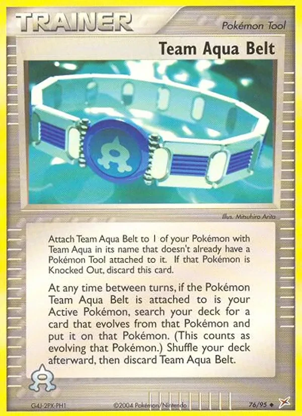 Carta Pokémon Team Aqua Belt 76/95 Team Magma vs Team Aqua