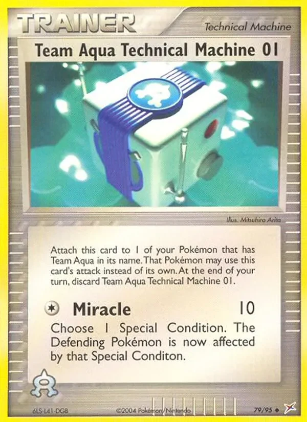 Team Aqua Technical Machine 01 79/95 Team Magma vs Team Aqua Pokémon card