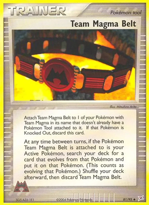 Team Magma Belt 81/95 Team Magma vs Team Aqua Pokémon Karte