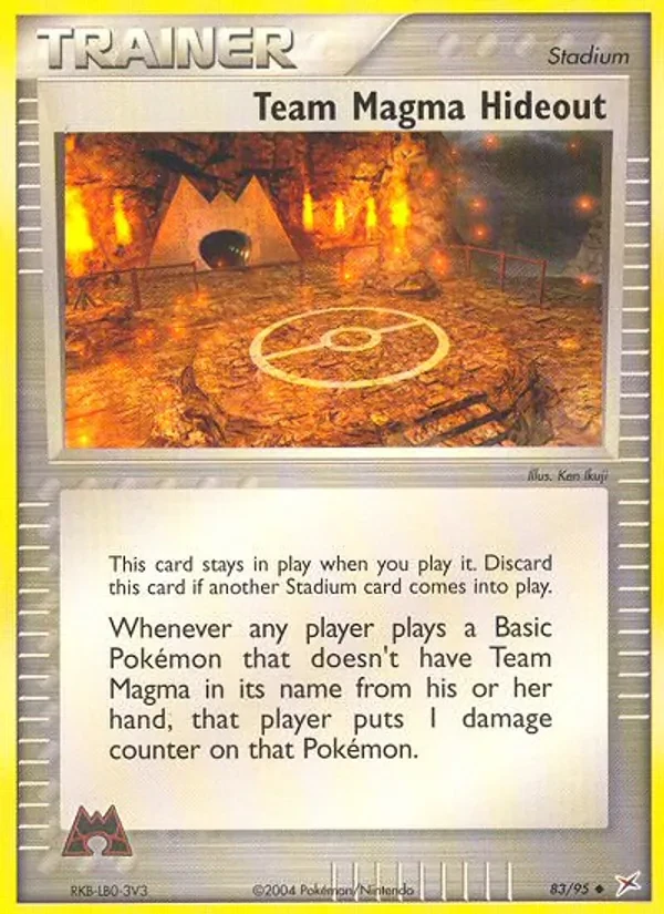 Team Magma Hideout 83/95 Team Magma vs Team Aqua Pokémon card