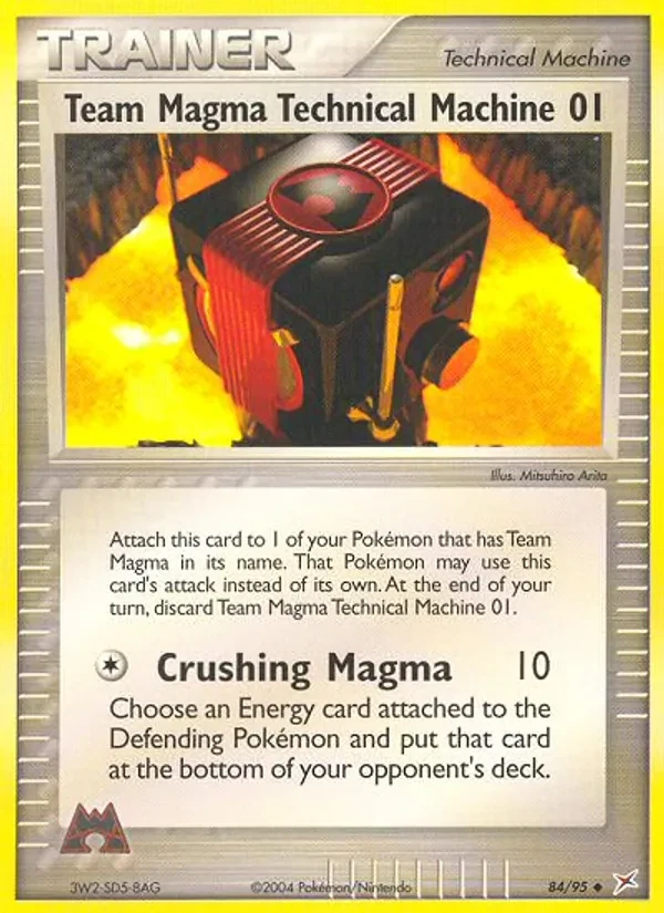 Team Magma Technical Machine 01 84/95 Team Magma vs Team Aqua Pokémon card
