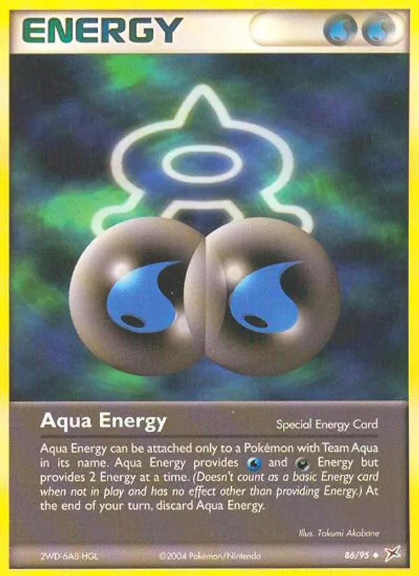 Aqua Energy 86/95 Team Magma vs Team Aqua Pokémon card