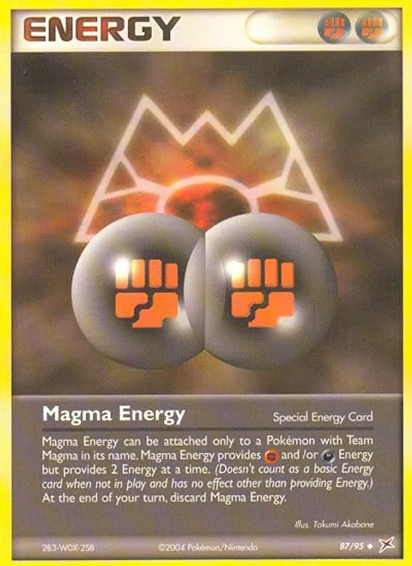 Magma Energy 87/95 Team Magma vs Team Aqua Pokémon card
