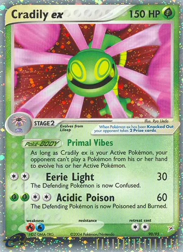 Cradily ex 90/95 Team Magma vs Team Aqua Pokémon card