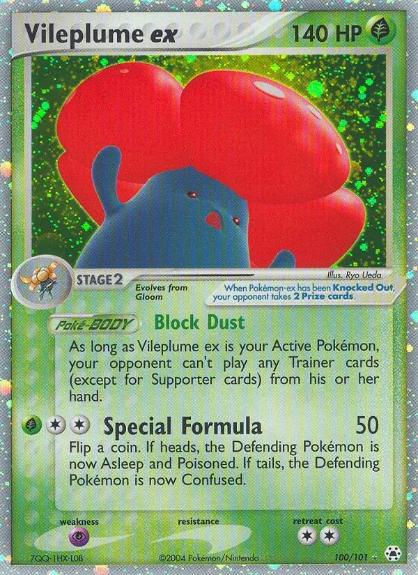 Vileplume ex 100/101 Hidden Legends Pokémon card