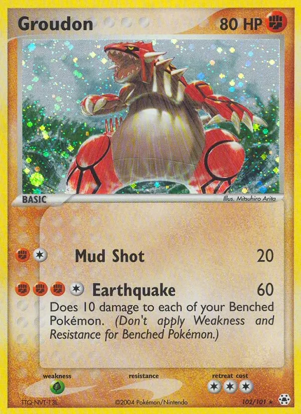 Groudon 102/101 Hidden Legends Pokémon card