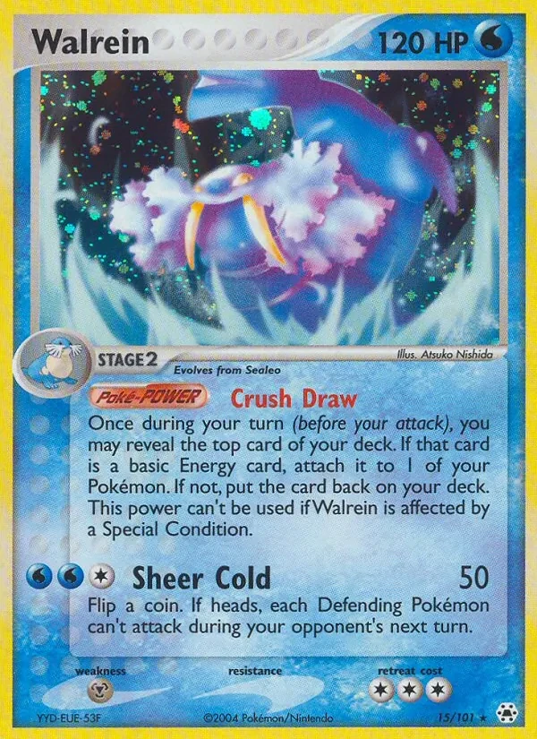 Walrein 15/101 Hidden Legends Pokémon card