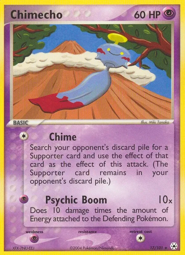 Chimecho 17/101 Hidden Legends Pokémon card