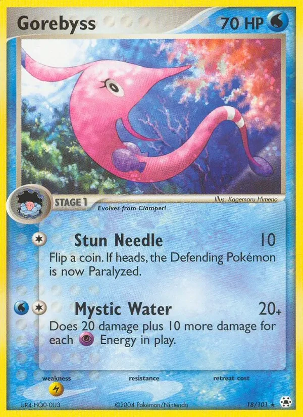 Gorebyss 18/101 Hidden Legends Pokémon card