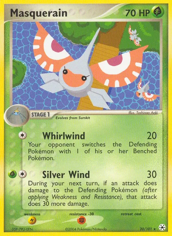 Masquerain 20/101 Hidden Legends Pokémon card