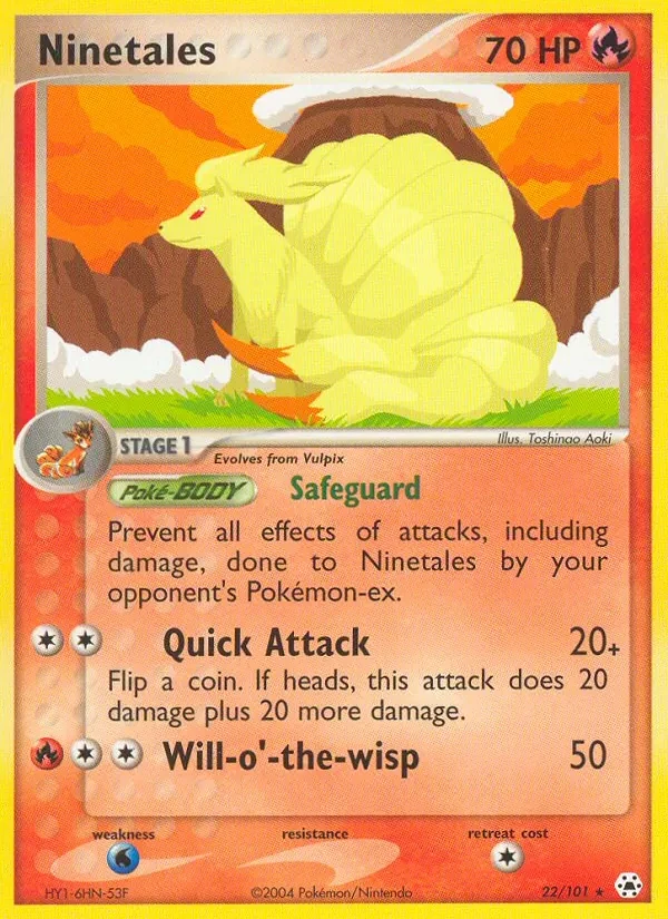 Ninetales 22/101 Hidden Legends Pokémon Karte