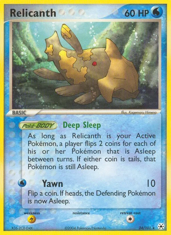 Relicanth 24/101 Hidden Legends Pokémon card
