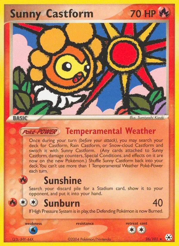 Sunny Castform 26/101 Hidden Legends Pokémon card