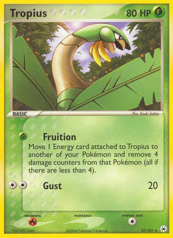 Tropius 27/101 Hidden Legends Pokémon card