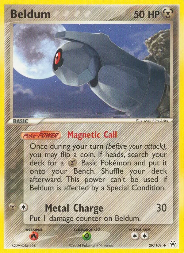 Beldum 29/101 Hidden Legends Pokémon card