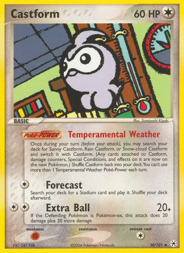 Carte Pokémon Castform 30/101 Hidden Legends