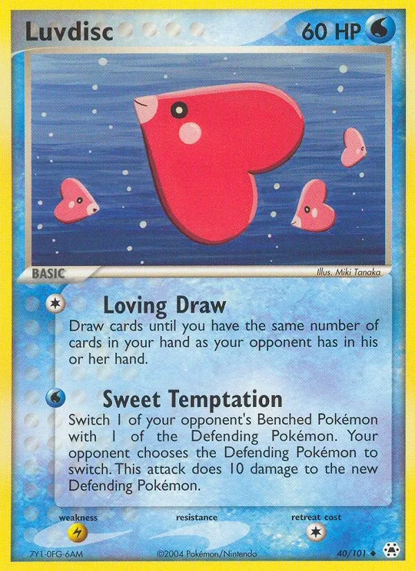 Luvdisc 40/101 Hidden Legends Pokémon Karte
