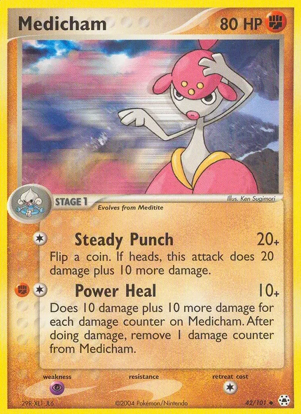 Medicham 42/101 Hidden Legends Pokémon card