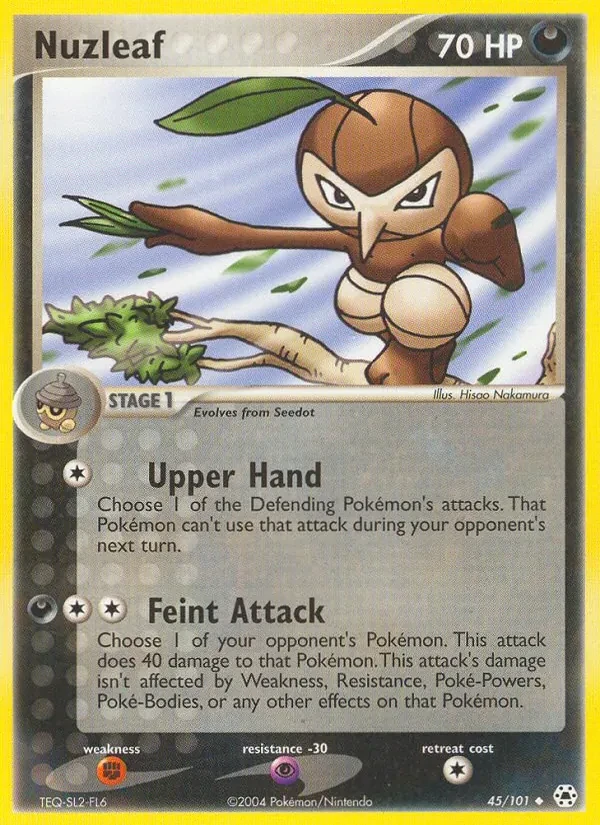 Nuzleaf 45/101 Hidden Legends Pokémon Karte