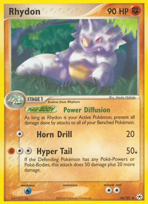 Rhydon 46/101 Hidden Legends Pokémon card