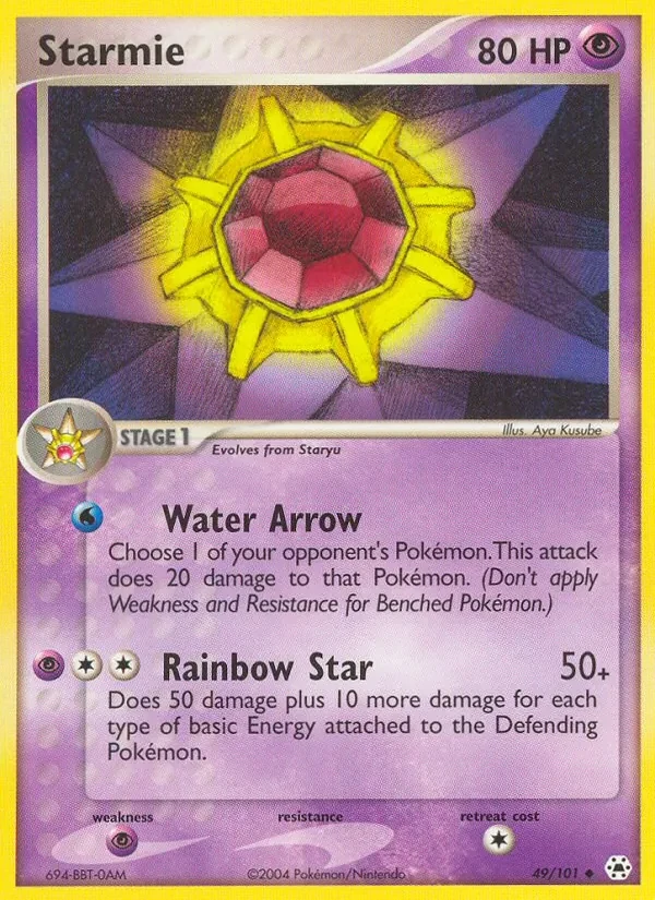 Starmie 49/101 Hidden Legends Pokémon card