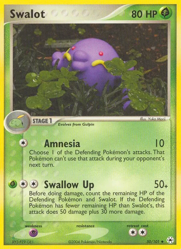 Swalot 50/101 Hidden Legends Pokémon Karte