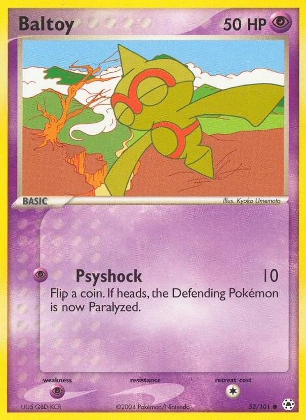 Baltoy 52/101 Hidden Legends Pokémon card