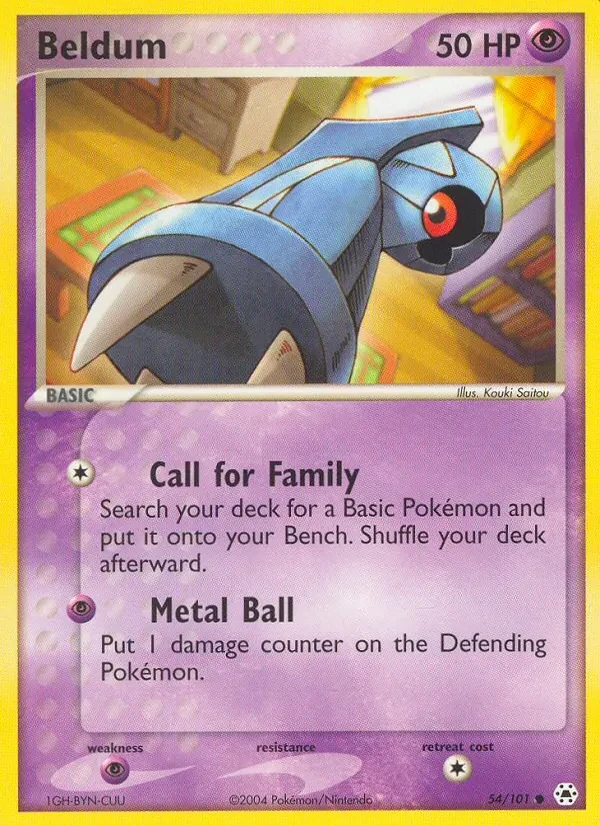 Beldum 54/101 Hidden Legends Pokémon card