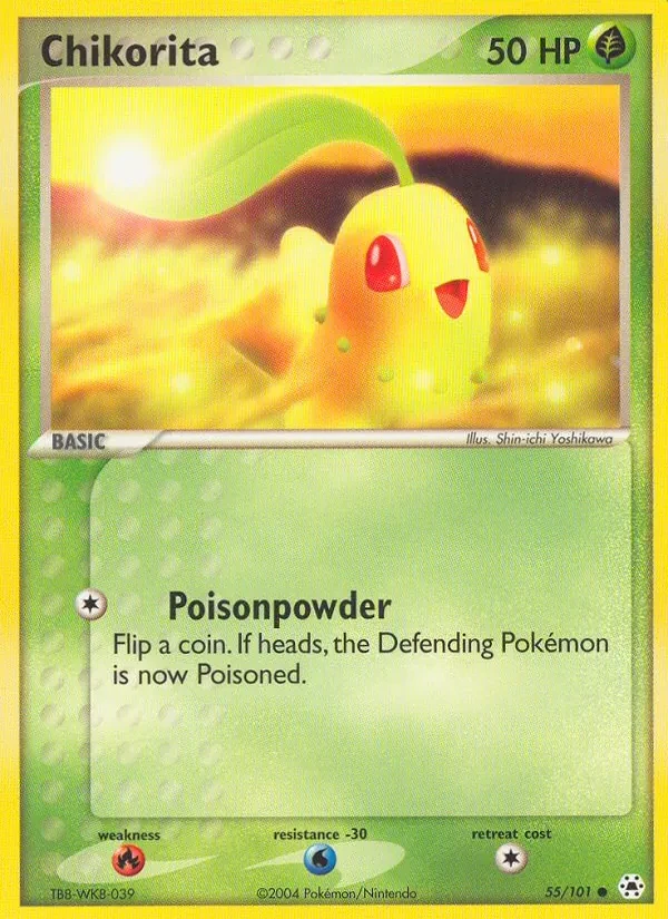 Chikorita 55/101 Hidden Legends Pokémon card