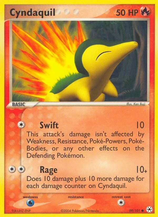 Cyndaquil 59/101 Hidden Legends Pokémon Karte