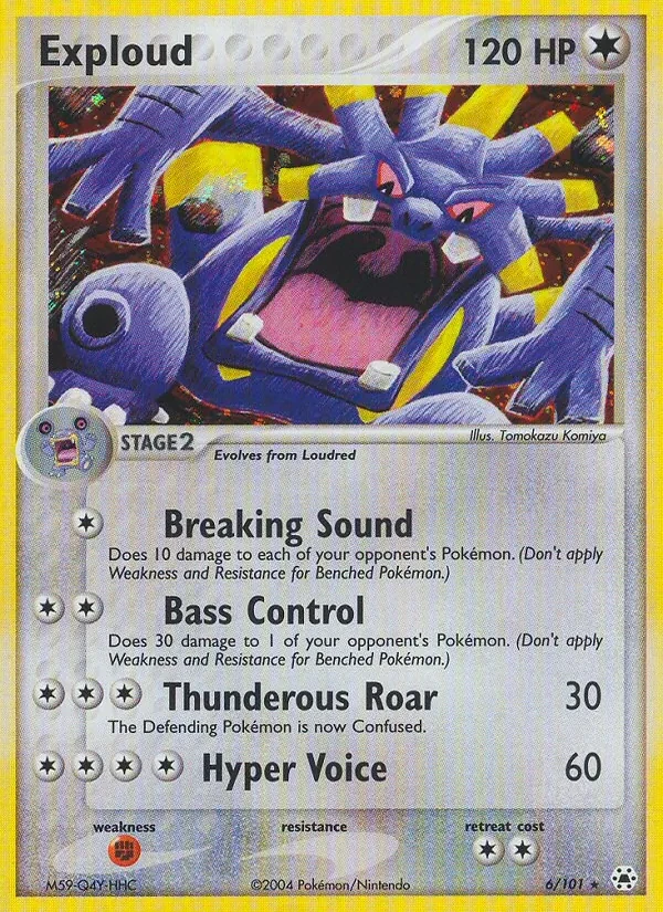 Exploud 6/101 Hidden Legends Pokémon card