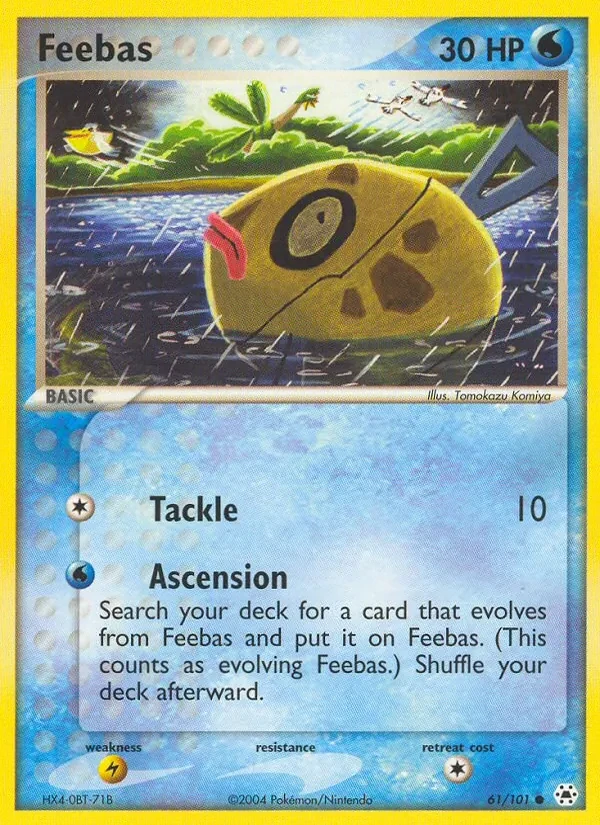Feebas 61/101 Hidden Legends Pokémon card